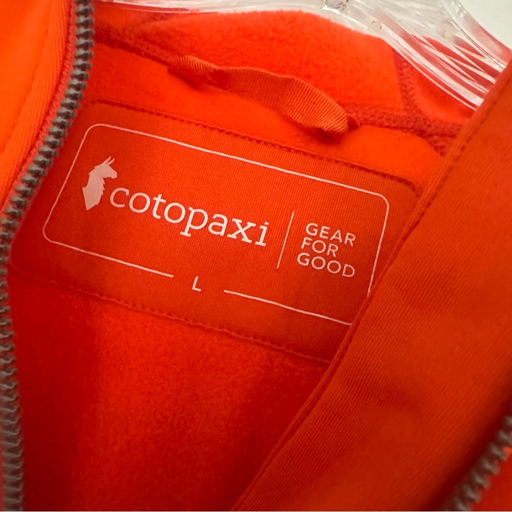Cotopaxi Orange Hooded Sweatshirt Zip Up Hoodie Jacket Size Large L - Picture 7 of 12